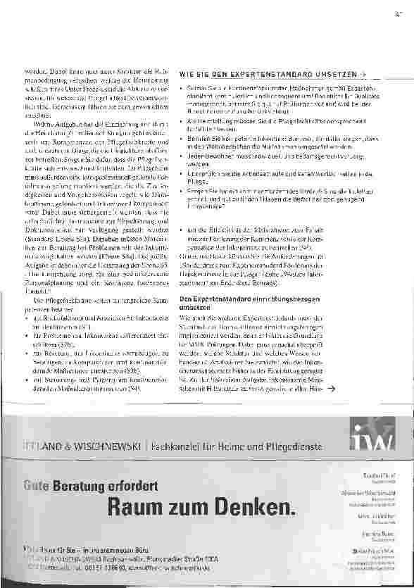 Vorschauseite 2: Expertenstandard zur Förderung der Harnkontinenz - Leitlinie zur Qualitätssicherung