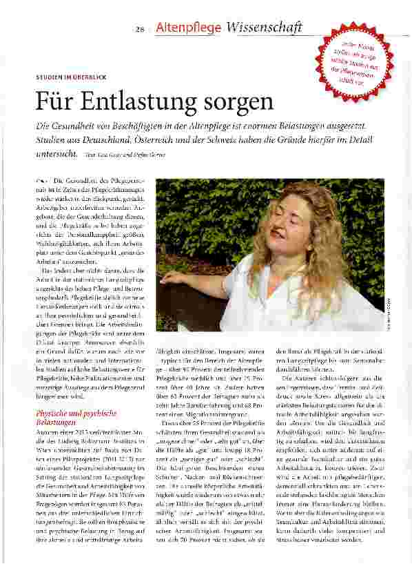 Vorschauseite 1: Für Entlastung sorgen