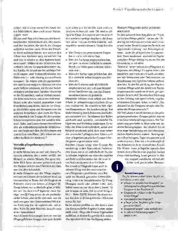 Vorschauseite 2: Pflegetherapeutische Gruppen