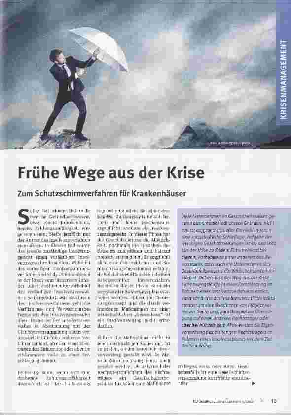 Vorschauseite 1: Frühe Wege aus der Krise