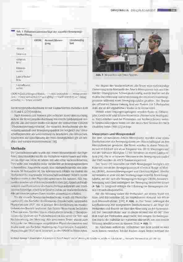 Vorschauseite 2: Validität der visuellen Bewegungsbeobachtung der HWS bei Probanden mit und ohne Nackenschmerzen
