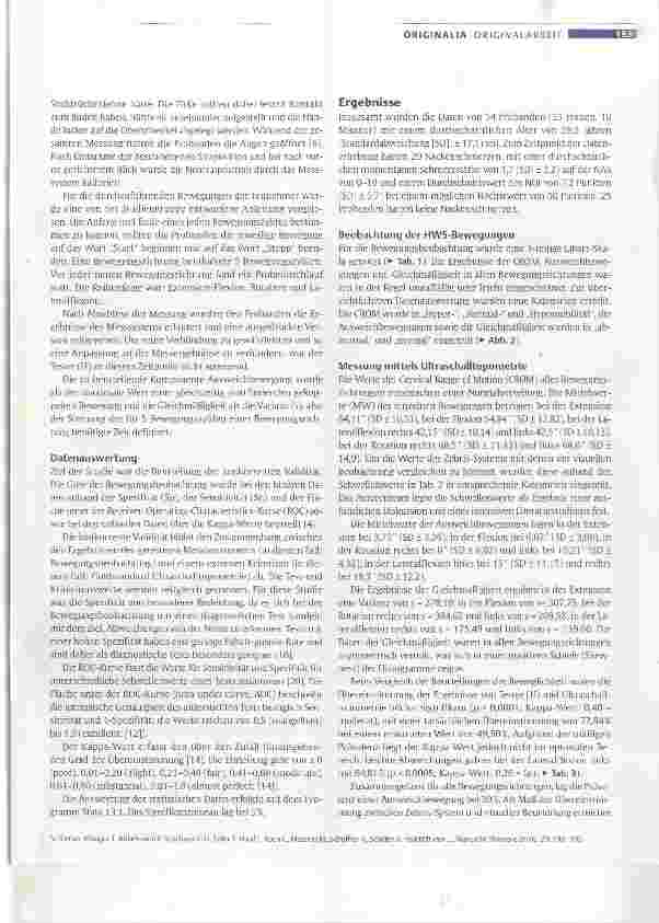Vorschauseite 4: Validität der visuellen Bewegungsbeobachtung der HWS bei Probanden mit und ohne Nackenschmerzen