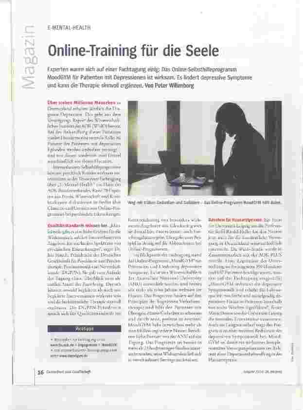 Vorschauseite 1: Online-Training für die Seele