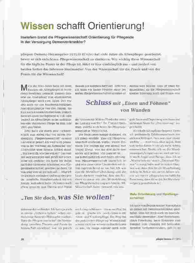 Vorschauseite 1: Wissen schafft Orientierung!