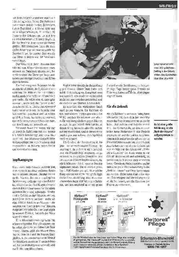 Vorschauseite 4: Angola nach dem Bürgerkrieg:Keine Zeit zum Gebären