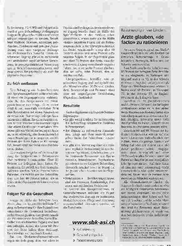 Vorschauseite 2: Zugang zu medizinischer Versorgung in der SchweizErschwerter Zugang für einzelne Personengruppen