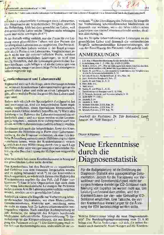 Vorschauseite 1: Neue Erkenntnisse durch die Diagnostikstatistik