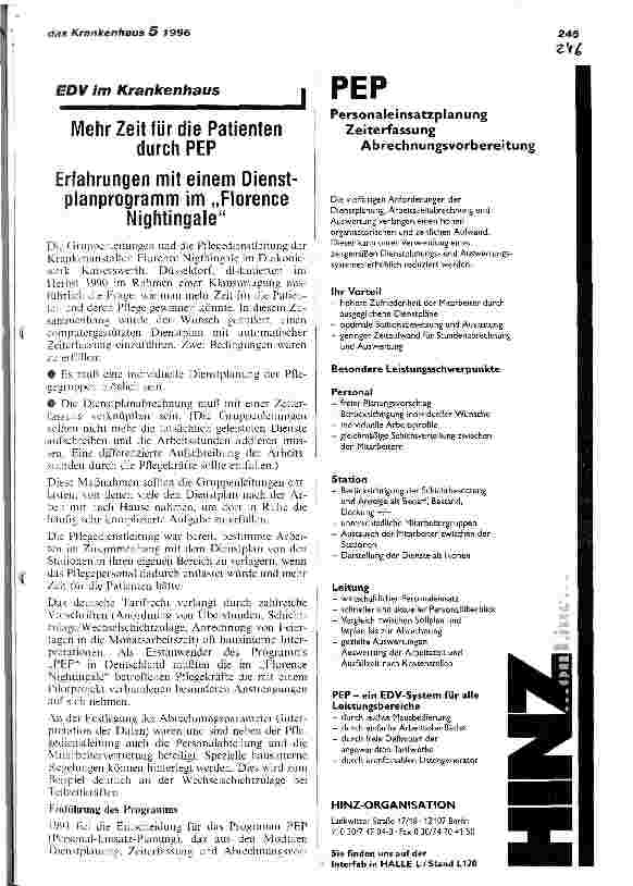 Vorschauseite 1: Mehr Zeit für die Patienten durch PEP