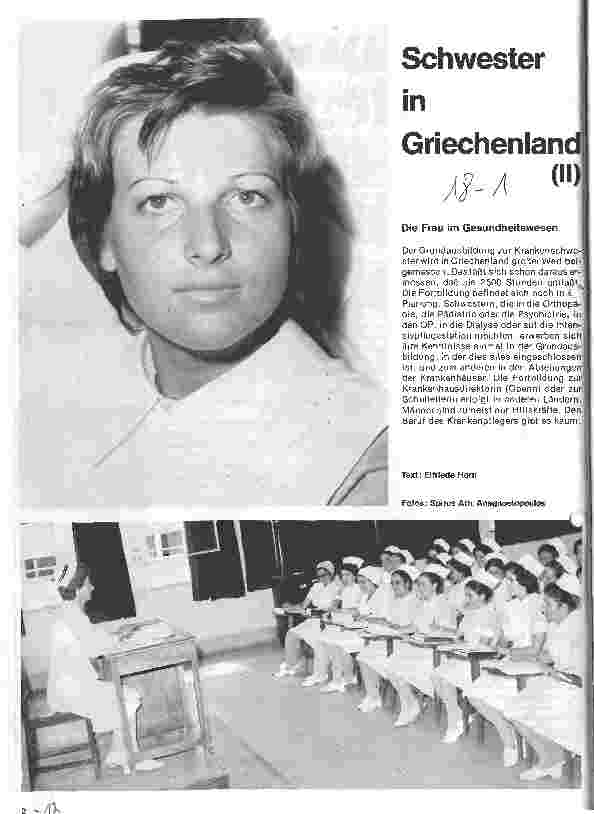 Vorschauseite 1: Schwester in Griechenland Die Frau im Gesundheitswesen