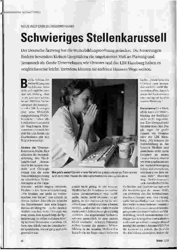 Vorschauseite 1: Schwieriges Stellenkarussell