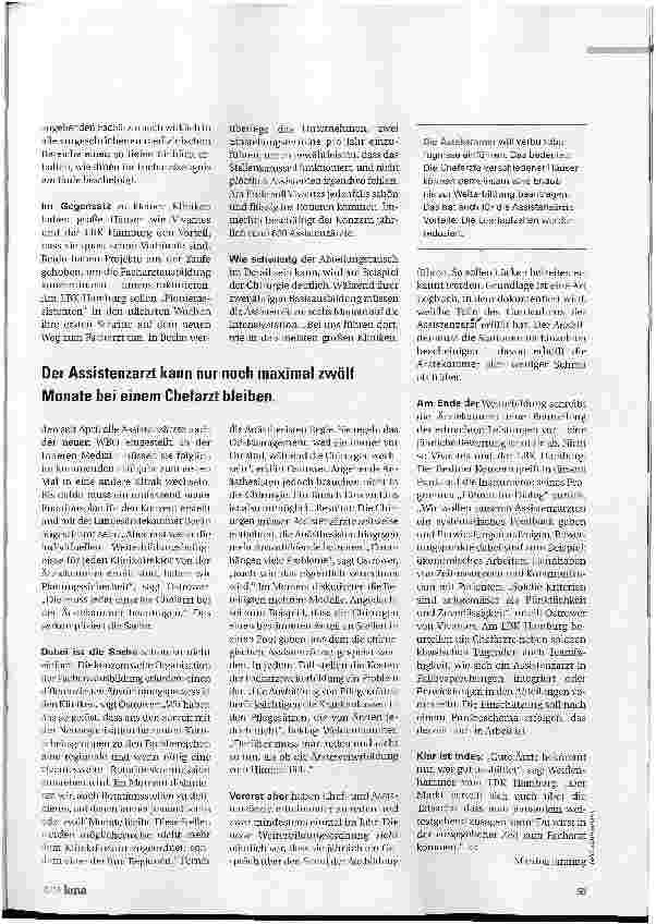 Vorschauseite 2: Schwieriges Stellenkarussell