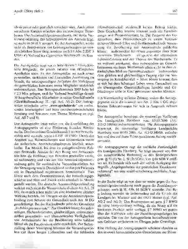 Vorschauseite 2: Bindung ausländischer Versandapotheken an die Arzneimittelpreisverordnung