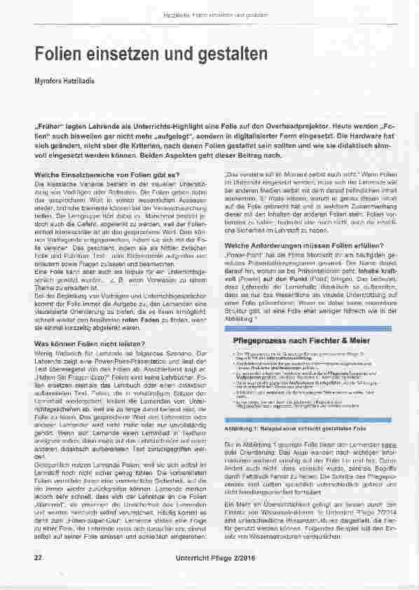 Vorschauseite 1: Folien einsetzen und gestalten