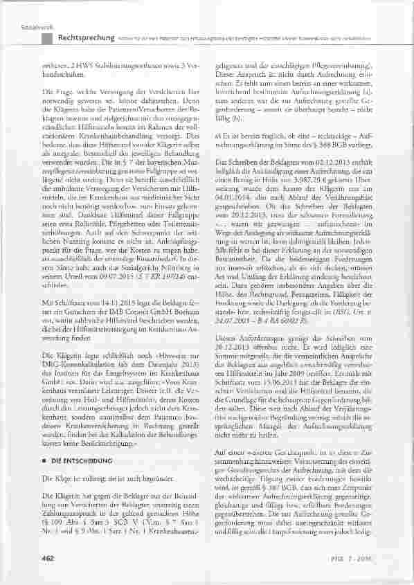 Vorschauseite 4: Kosten für die vom Patienten zum Entlassungszeitpunkt benötigten Hilfsmittel können Krankenkassen nicht zurückfordern