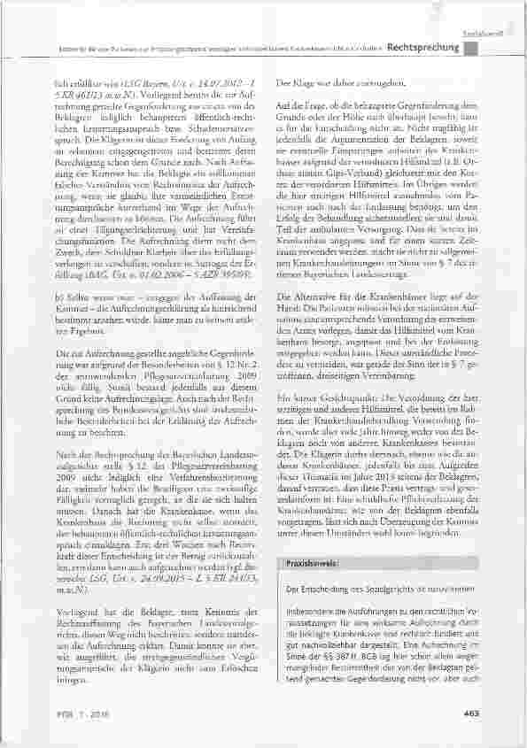 Vorschauseite 5: Kosten für die vom Patienten zum Entlassungszeitpunkt benötigten Hilfsmittel können Krankenkassen nicht zurückfordern