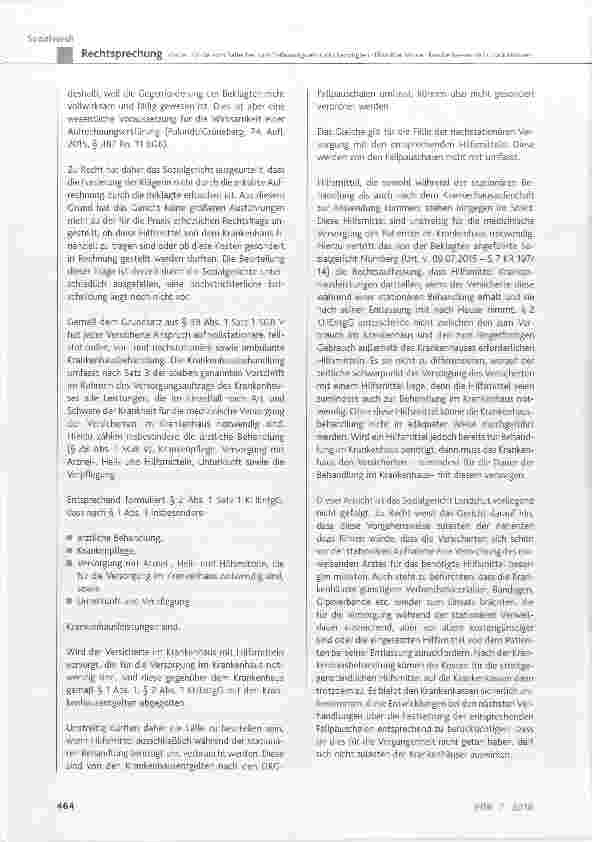 Vorschauseite 6: Kosten für die vom Patienten zum Entlassungszeitpunkt benötigten Hilfsmittel können Krankenkassen nicht zurückfordern