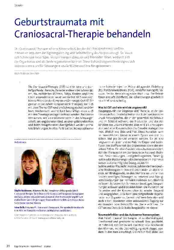 Vorschauseite 1: Geburtstraumata mit Craniosacral-Therapie behandeln
