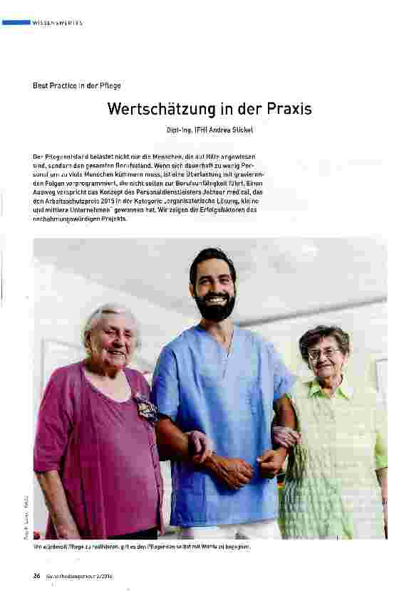 Vorschauseite 1: Wertschätzung in der Praxis