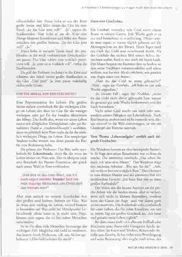 Vorschauseite 2: Bemerkungen zu Fragen nach dem Sinn des Lebens