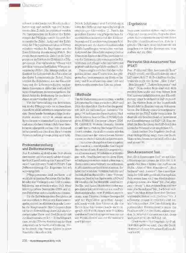 Vorschauseite 2: Instrumente zur Risikoerfassung und Klassifizierung einer Inkontinenz-assoziierten Dermatitis (lAD) - Eine Literaturübersicht
