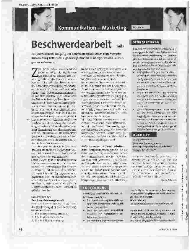 Vorschauseite 1: BeschwerdearbeitTeil 1