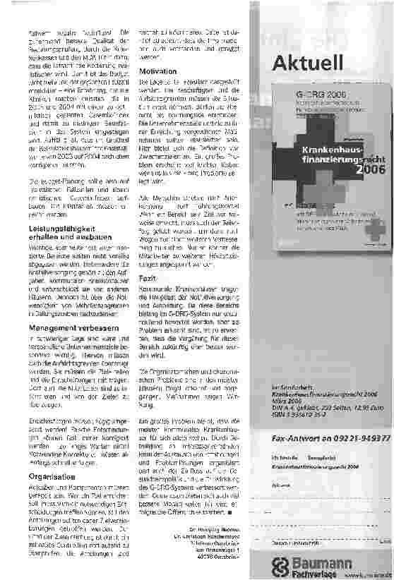Vorschauseite 4: Gemeinsam sind die Chancen besserAuch kommunale Krankenhäuser können es schaffen