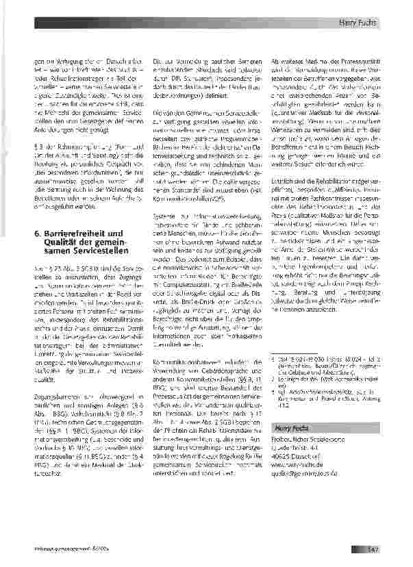 Vorschauseite 5: Die gemeinsame Servicestelle nach dem SGB IX -Partner des Betreuers!?