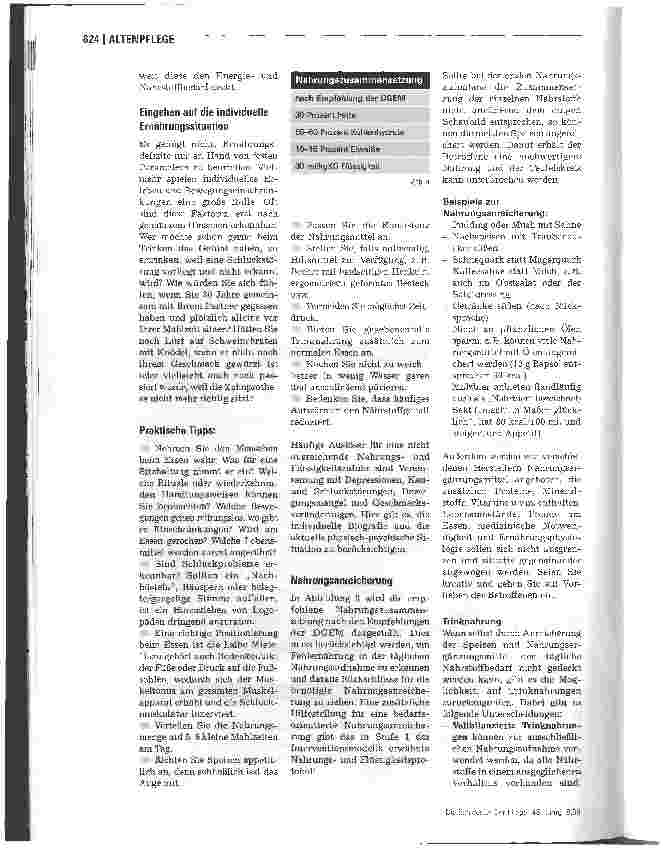 Vorschauseite 3: Mangelernährung im hohen Alter