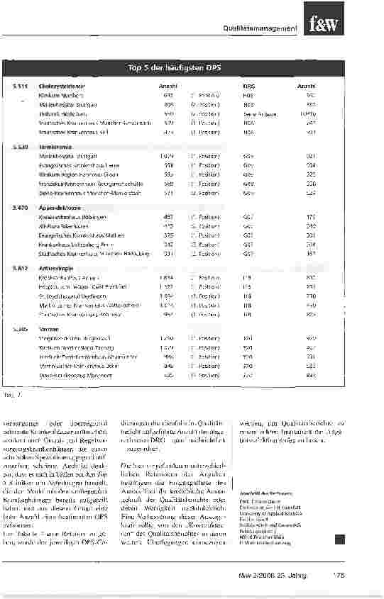 Vorschauseite 6: Der Varizen-König kommt aus dem SteigerwaldQualitätsberichte der Kliniken erlauben dem Leser keinen Vergleich zwischen Häusern und Abteilungen