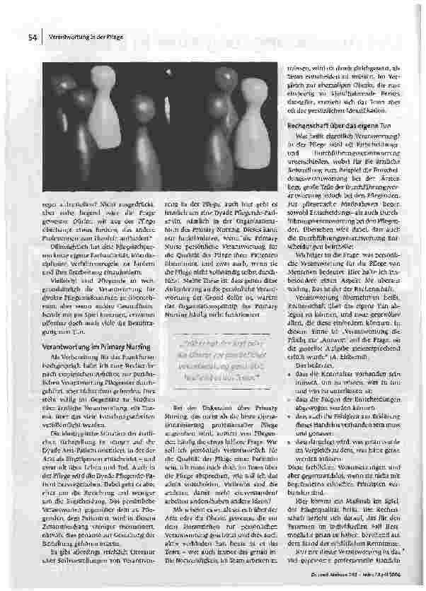 Vorschauseite 3: Verantwortung - eine Frage der Professionalität