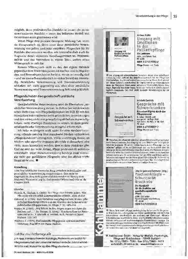 Vorschauseite 4: Verantwortung - eine Frage der Professionalität