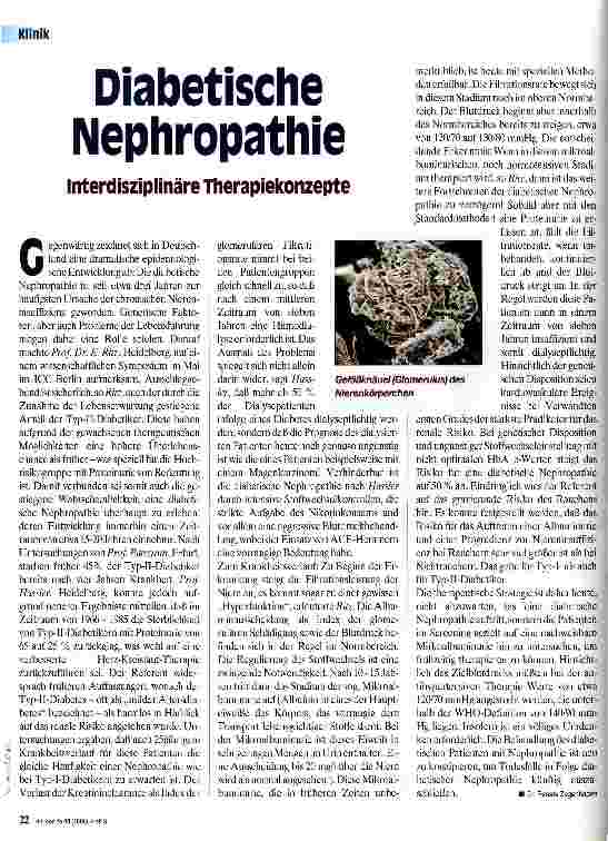 Vorschauseite 1: Diabetische Nephrophatie Interdisziplinäre Therapiekonzepte