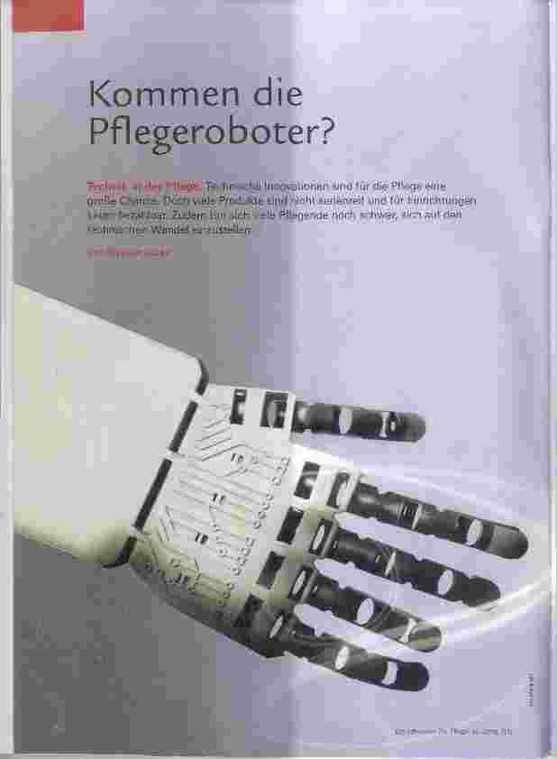 Vorschauseite 1: Kommen die Pflegeroboter?