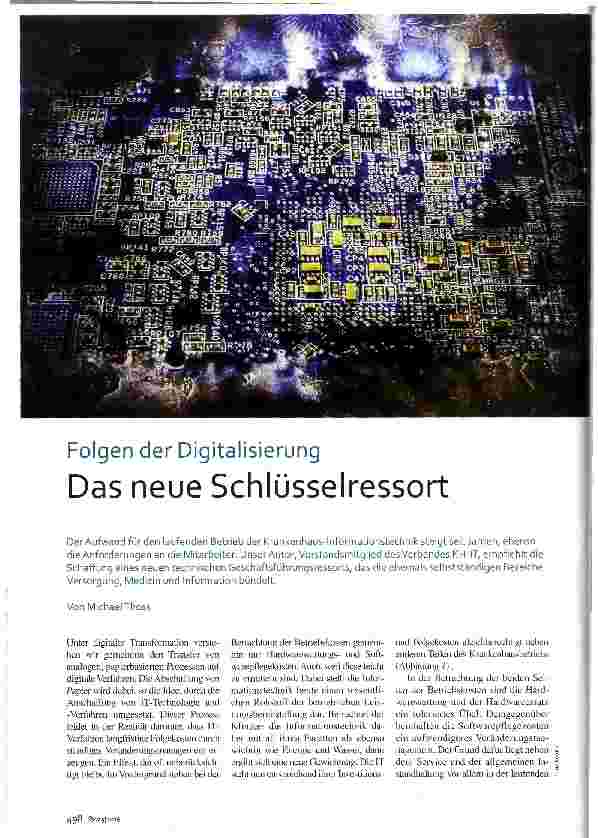 Vorschauseite 1: Das neue Schlüsselressort
