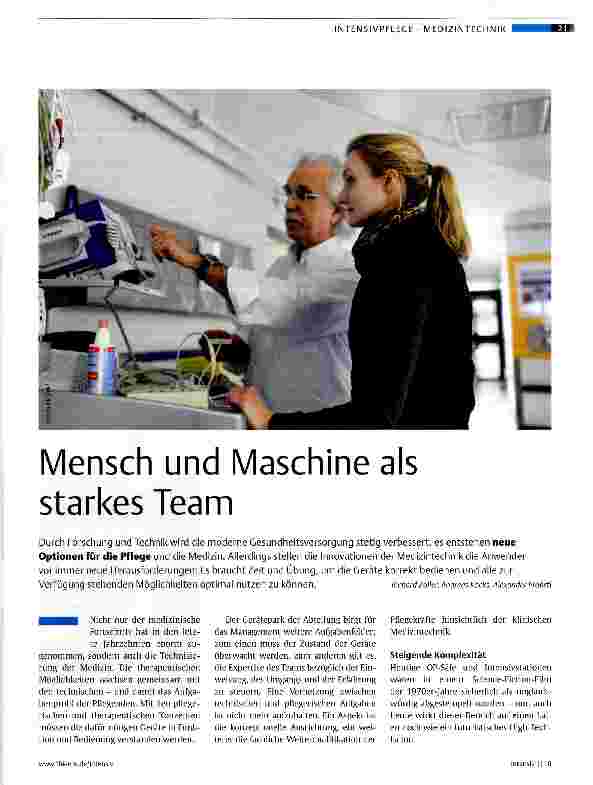 Vorschauseite 1: Mensch und Maschine als starkes Team