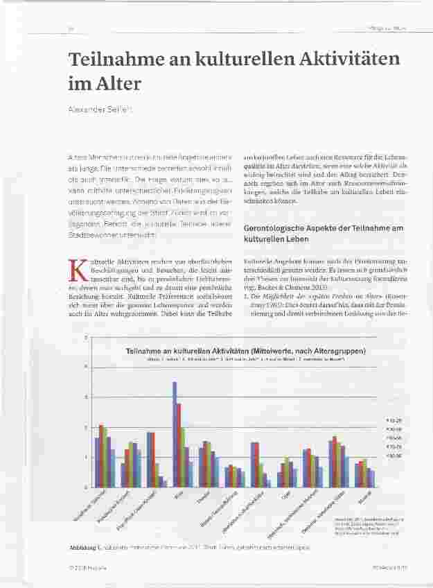 Vorschauseite 1: Teilnahme an kulturellen Aktivitäten im Alter