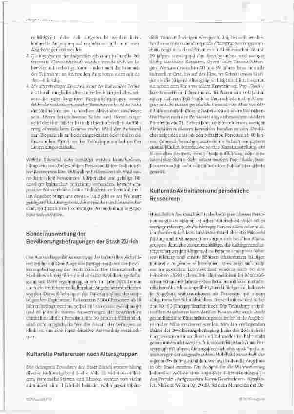 Vorschauseite 2: Teilnahme an kulturellen Aktivitäten im Alter