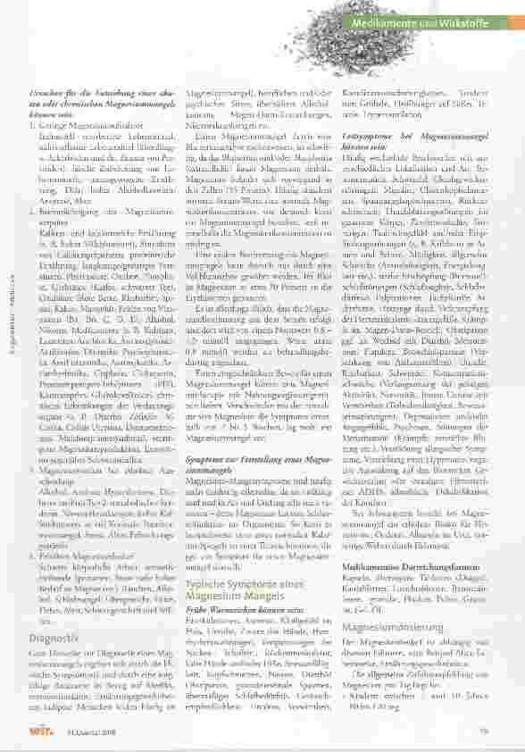 Vorschauseite 6: Magnesium, das Überlebensmineral