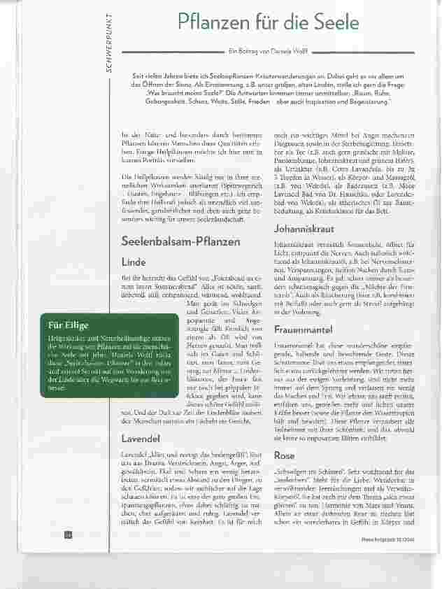 Vorschauseite 1: Pflanzen für die Seele