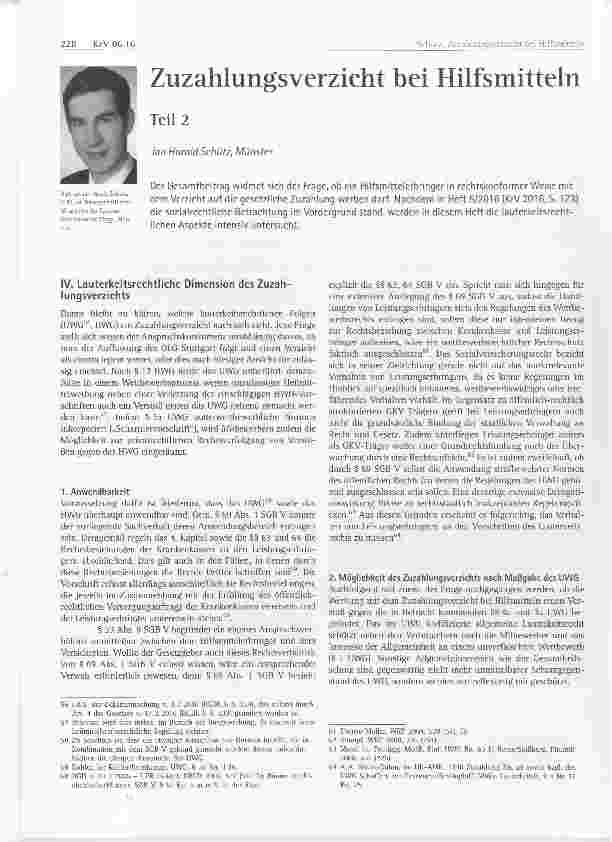 Vorschauseite 1: Zuzahlungsverzicht bei Hilfsmitteln Teil 2