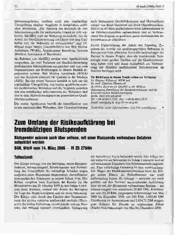 Vorschauseite 3: Das Europäische Projekt MedlEQ zur automatisierten Bewertung medizinischer Internetangebote
