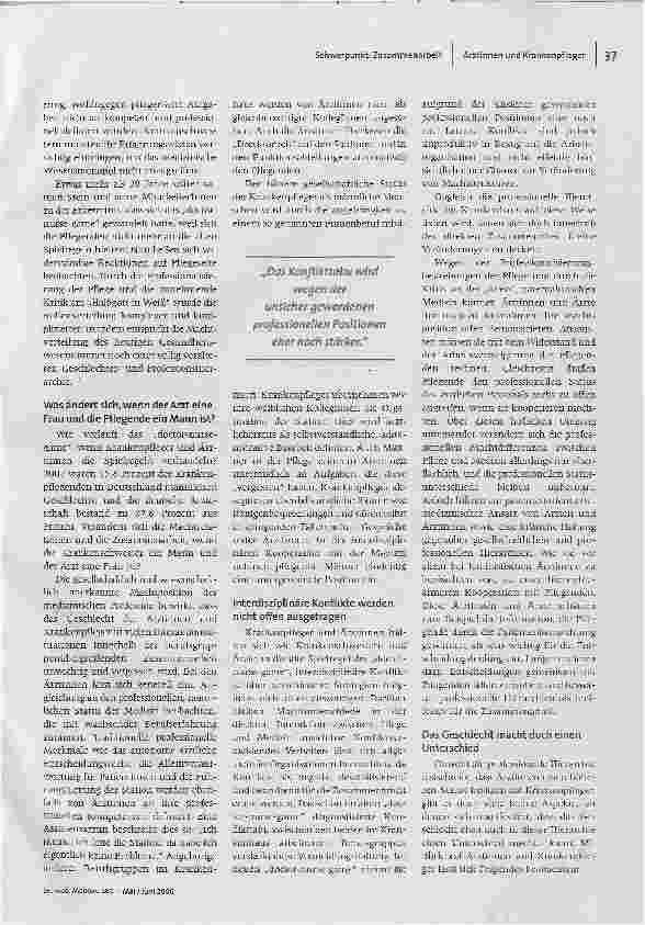 Vorschauseite 3: Neue Regeln im doctor-nurse-gameDie Zusammenarbeit von Ärztinnen und Krankenpflegern