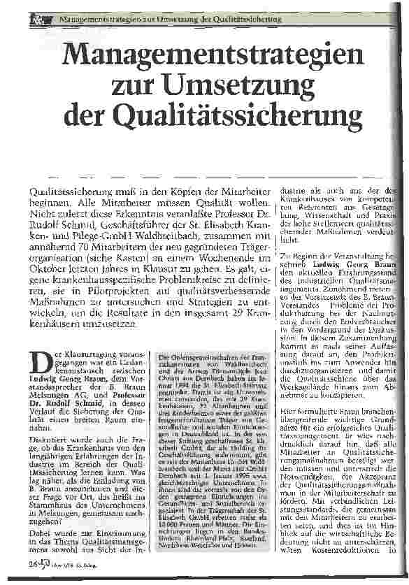 Vorschauseite 1: Managementstrategien zur Umsetzung der Qualitätssicherung
