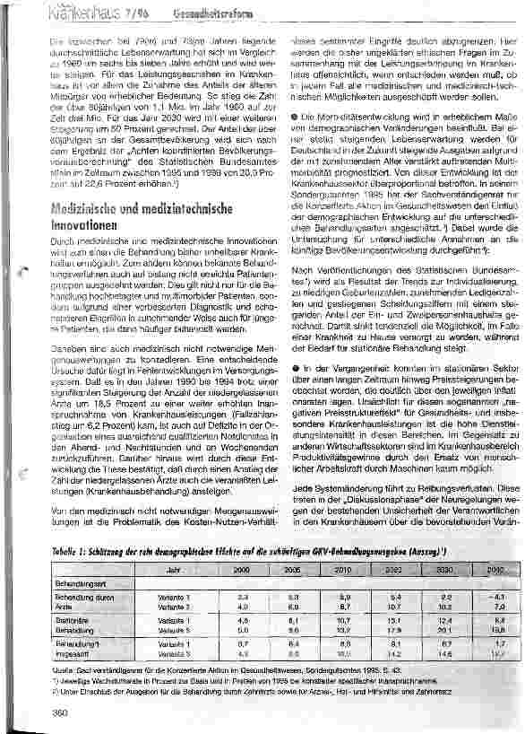 Vorschauseite 3: Erfolgsvoraussetzungen einer Gesundheitsreform