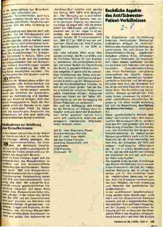 Vorschauseite 1: Rechtliche Aspekte des Arzt/Schwester-Patient-Verhältnisses
