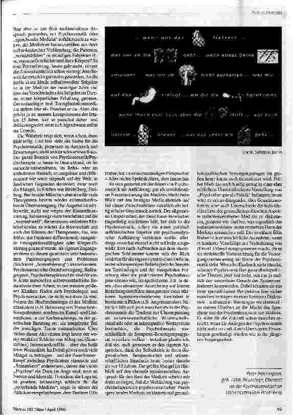 Vorschauseite 2: Psychosomatik Spezialdisziplin oder Grundhaltung?