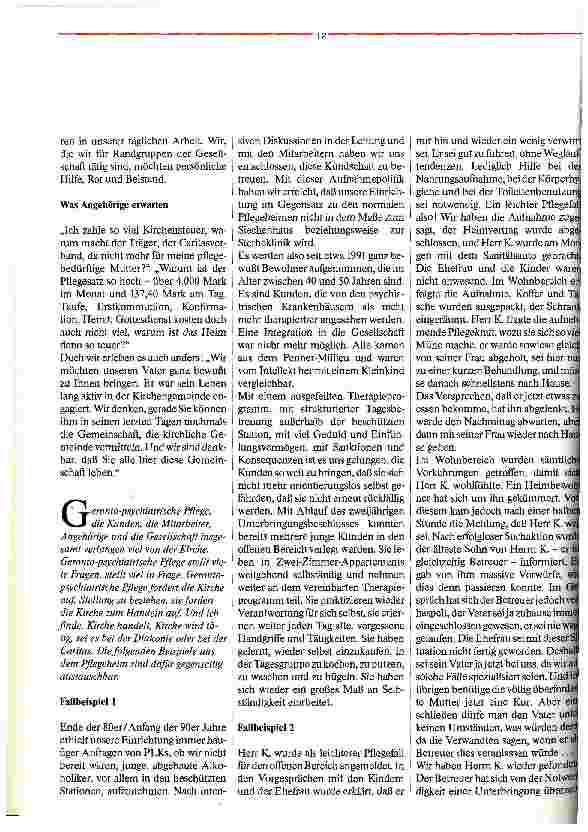 Vorschauseite 2: Verwirrt, dement, vergessen? Gerontopsychiatrische Pflege als Prüfstein kirchlicher Altenpflege