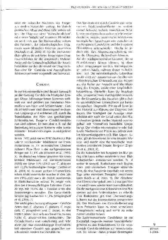 Vorschauseite 2: PILZINFEKTIONEN -WIE KÖNNEN SIE ERKANNT WERDEN?