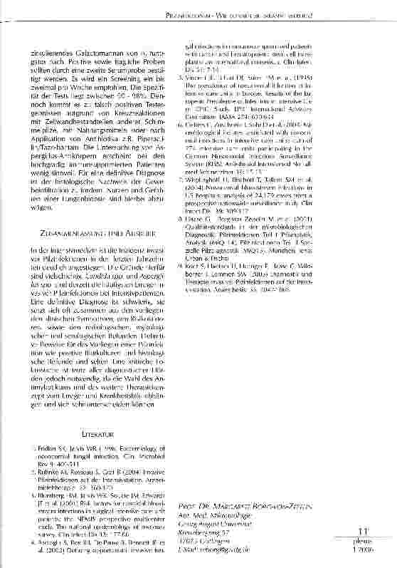 Vorschauseite 4: PILZINFEKTIONEN -WIE KÖNNEN SIE ERKANNT WERDEN?