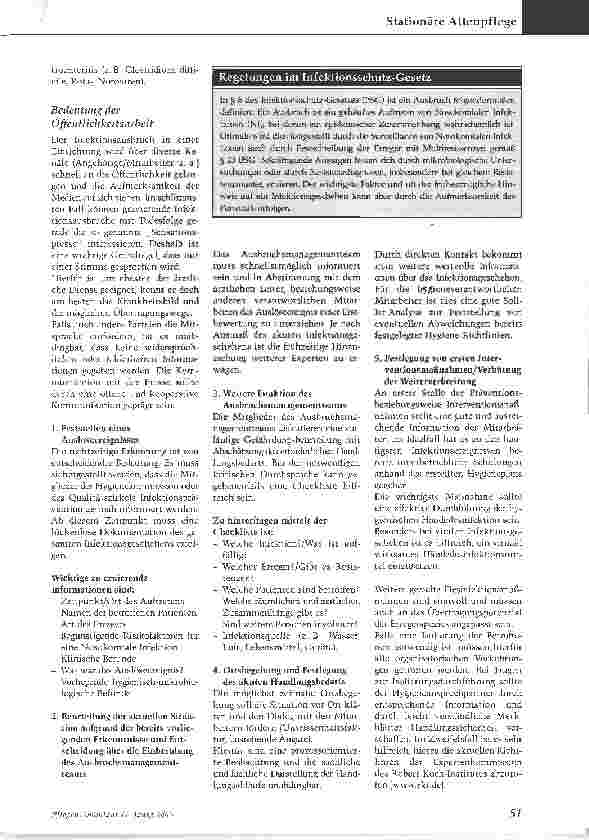 Vorschauseite 4: Achtung Infektionsgefahr!